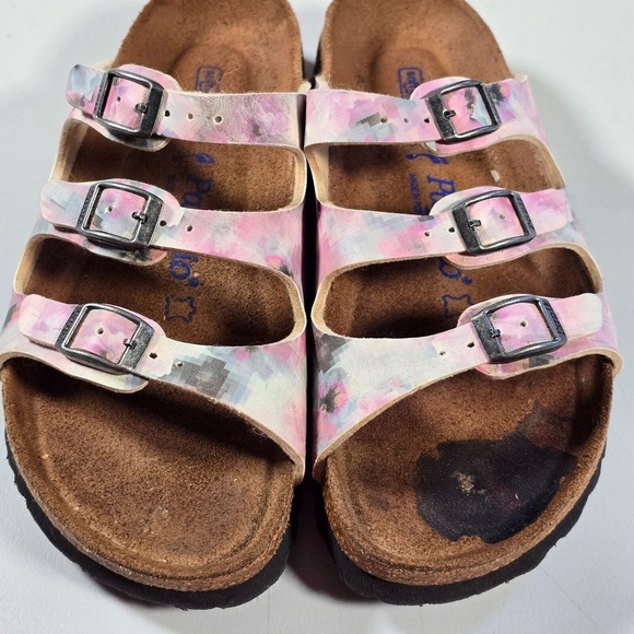 Birkenstock Papillio Florida Sandals Womens Size 37 Pixel‎ Rose Summer Slides - Picture 8 of 13